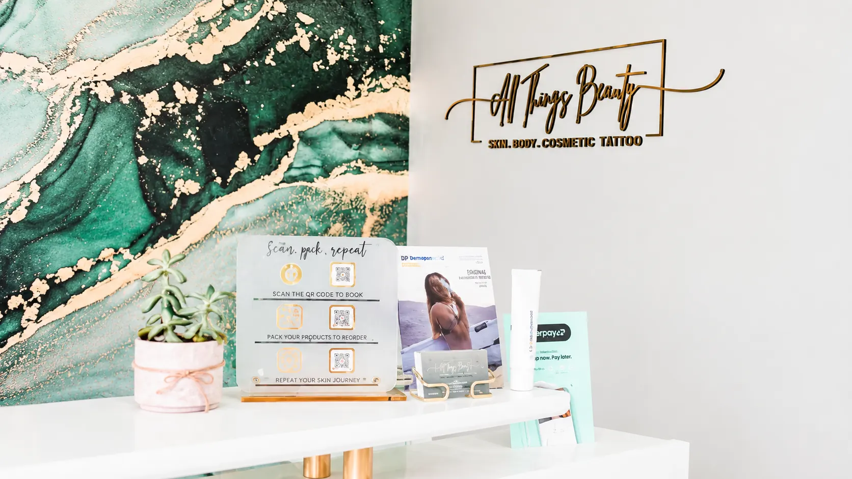 Clinic interior at All Things Beauty corrective skin clinic, Baldivis Perth